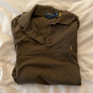 NWOT brown Polo Ralph Lauren long sleeve men’s polo